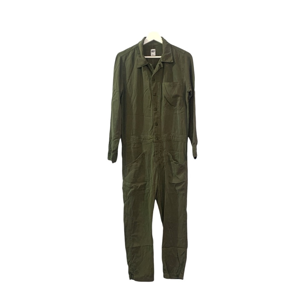NSF Jumpsuit Olive Green Petite Boiler Suit Casual Relax Wear Utility Jumper